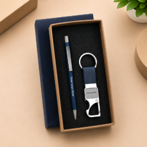Premium Urban Corporate Gift Set with Metal Pen & Bottle Opener Keychain | Custom Logo Executive Gift Box