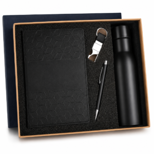 Victoriya Premium 4-in-1 Corporate Gift Set – A5 Notebook, Metal Pen, Keychain & Bottle | Custom Logo Corporate Gift