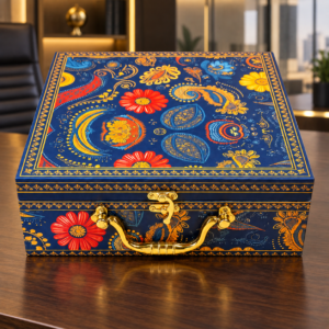 Royal Blue 4 Jar Dry Fruit Gift Box – Premium Corporate & Diwali Gift Hamper