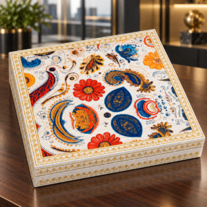 Premium Floral 4 Jar Dry Fruit Gift Box – Corporate & Diwali Gift Hamper