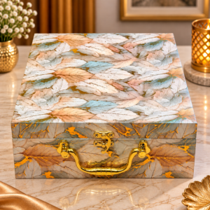 Premium 4-Jar Dry Fruit Gift Box with Luxury Golden Gift Case – Corporate & Diwali Gifting