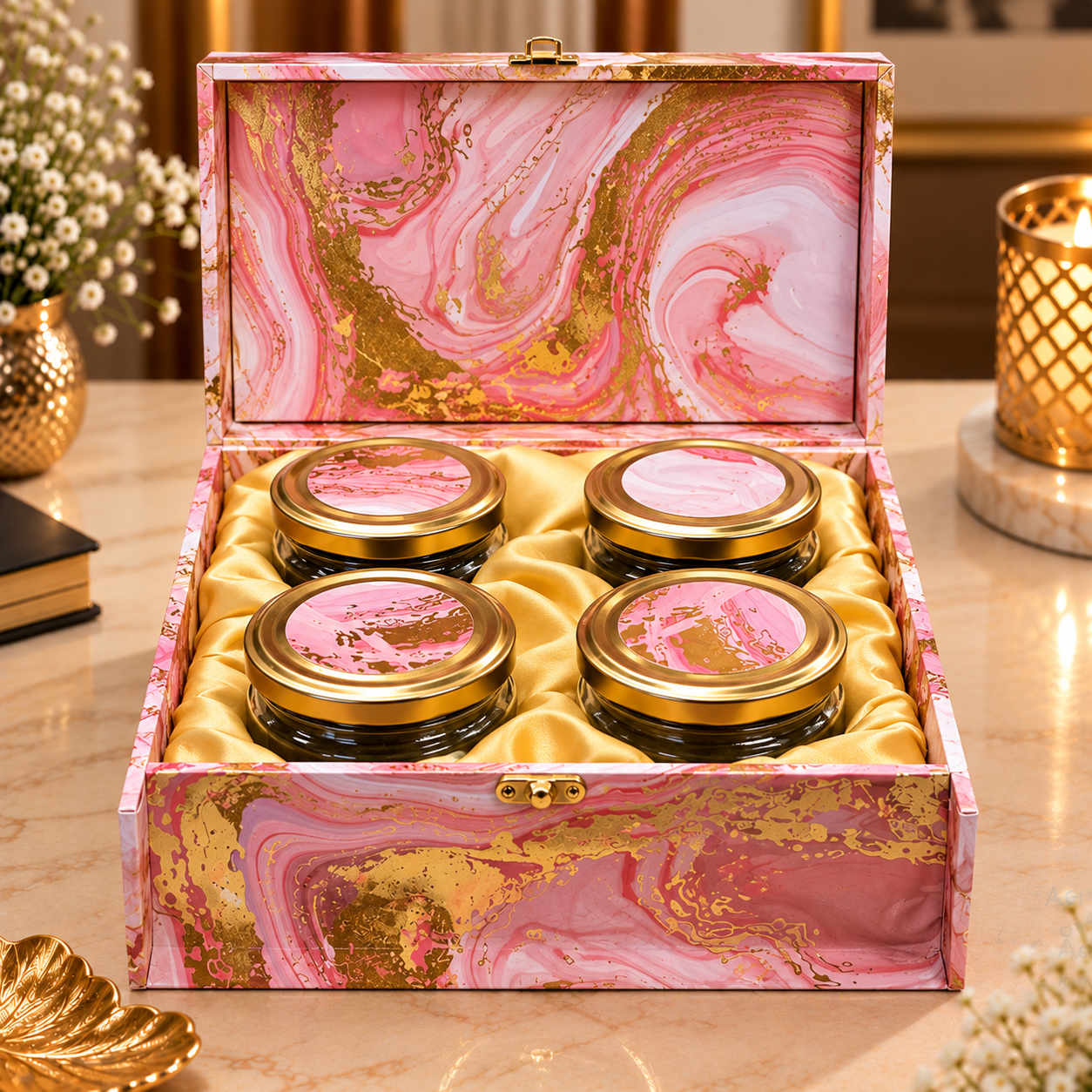 Premium 4-Jar Dry Fruit Gift Box – Luxury Corporate & Diwali Gift Hamper - Image 2