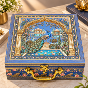 Royal Peacock 4-Jar Dry Fruit Gift Box – Premium Corporate & Diwali Gift Hamper
