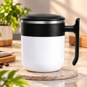 Premium Stainless Steel Insulated Mug with Lid & Handle – Custom Logo Corporate Gift