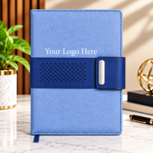 Premium Fabric Corporate Organizer Diary with Magnetic Closure | Custom Logo Executive Notebook – 192 Pages