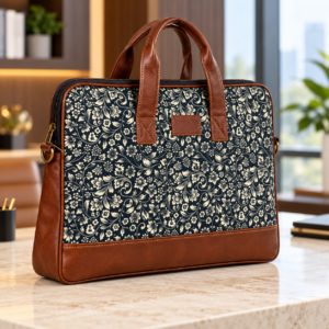 Floral Executive Office Bag with Brown Trim – AIPL-19