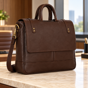 Dark Brown Executive Messenger Office Bag with Shoulder Strap – AIPL-29