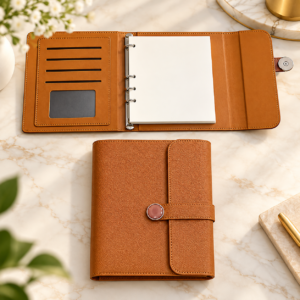 Premium Executive Organizer Diary with Six-Ring Binder & Card Slots