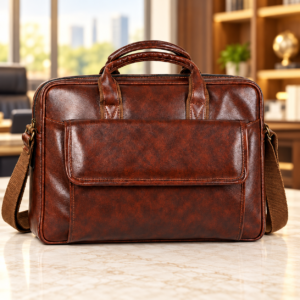 Dark Brown Executive Office Bag with Shoulder Strap | AIPL-02