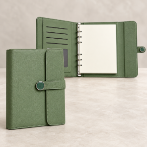 Premium Sage Green Executive Organizer Diary with Ring Binder & Card Slots
