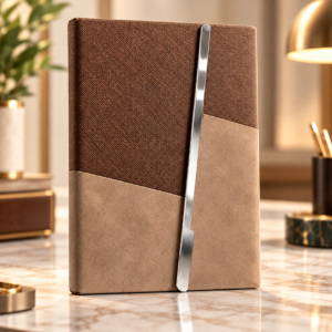 Two-Tone Brown & Taupe Executive Diary for Corporate Gifting